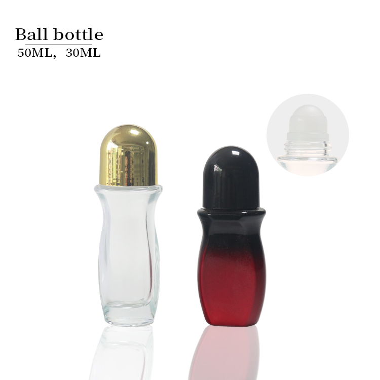 Gradient Unique 30ml Glass Roller Bottles Clear 50ml Roller Ball Bottle