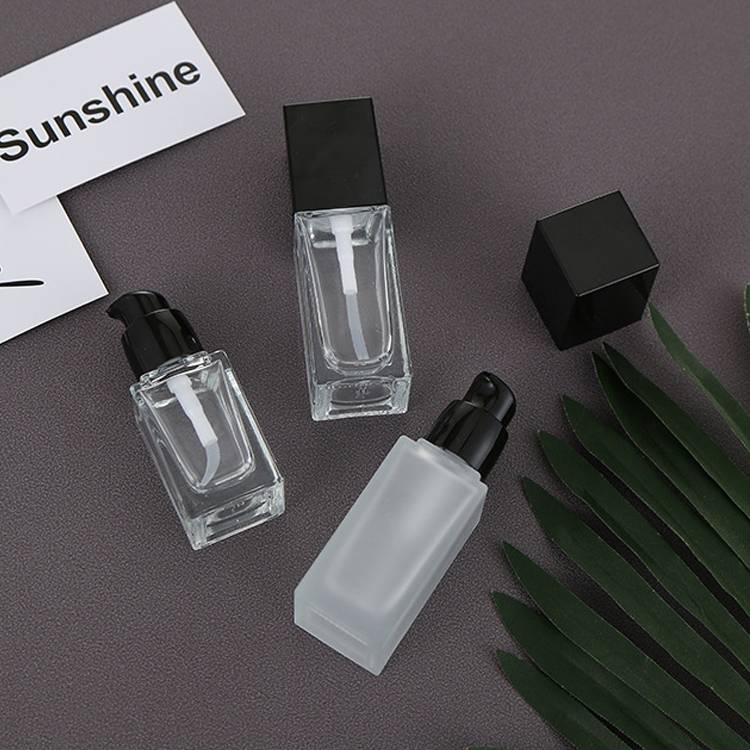 20ml square clear lotion bottles