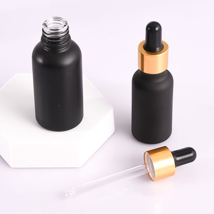 Hair Oil Body Oil Matte Black 5ml 15ml 30ml Glass Dropper Bottle Wholesale