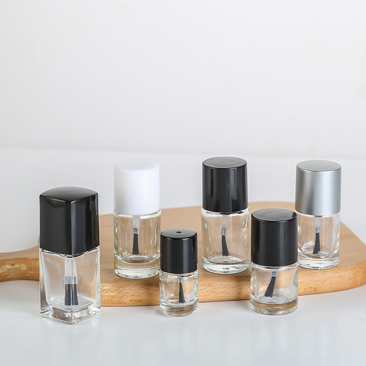 Square Round Clear 10ml 15ml Empty Nail Polish Bottles Wholesale For Sale