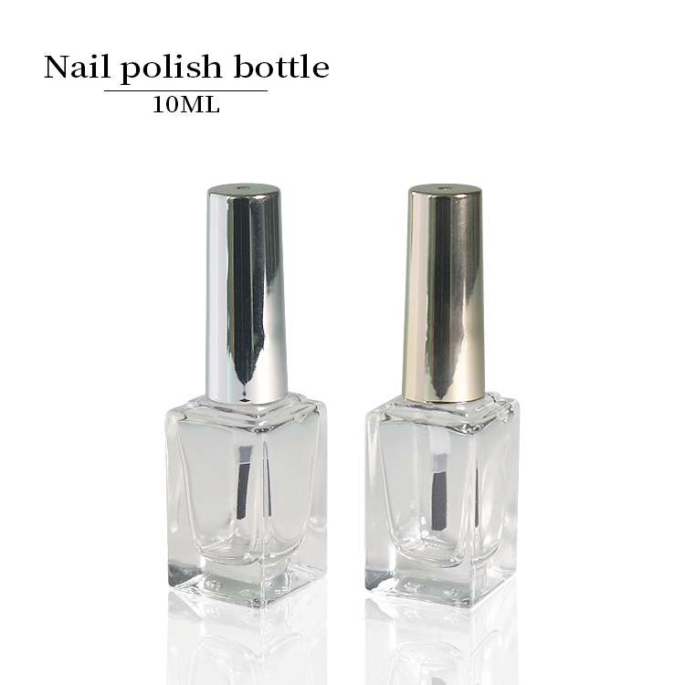 10ml Square Empty Fingernail Polish Bottles, Clear Empty Nail Varnish  Bottles