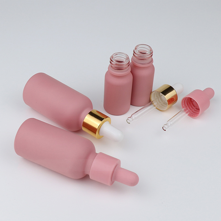 10ml Pink Sample Dropper Bottles 30ml Glass Hair Oil Dropper Bottle Wholesale