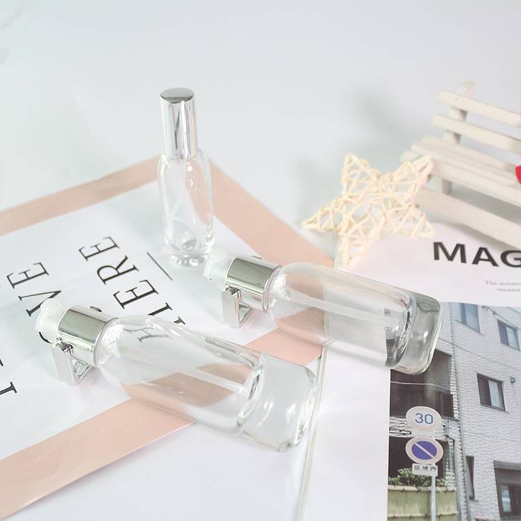 20ml 40ml empty Glass Foundation Bottle 30ml Round Clear Lotion Pump Bottles