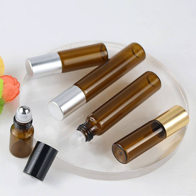 3ml Amber Empty Roller Ball Bottles 5ml Glass Roller Bottles For Essential Oils