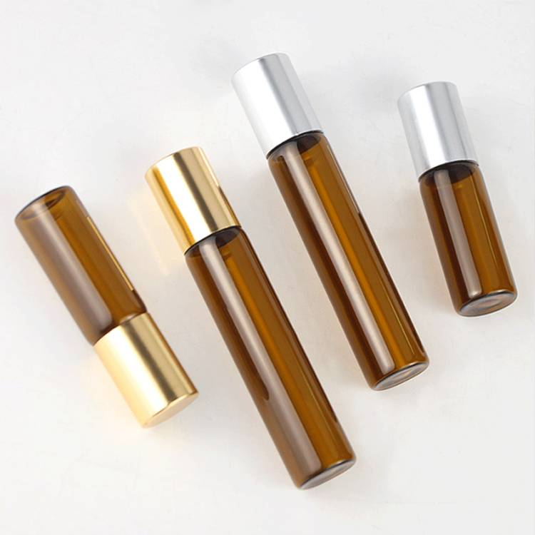 3ml Amber Empty Roller Ball Bottles 5ml Glass Roller Bottles For Essential Oils