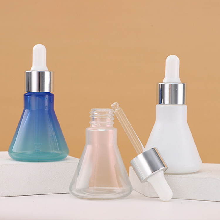 30ml Cone Small Dropper Bottles Clear White Pipette Dropper Bottle Wholesale