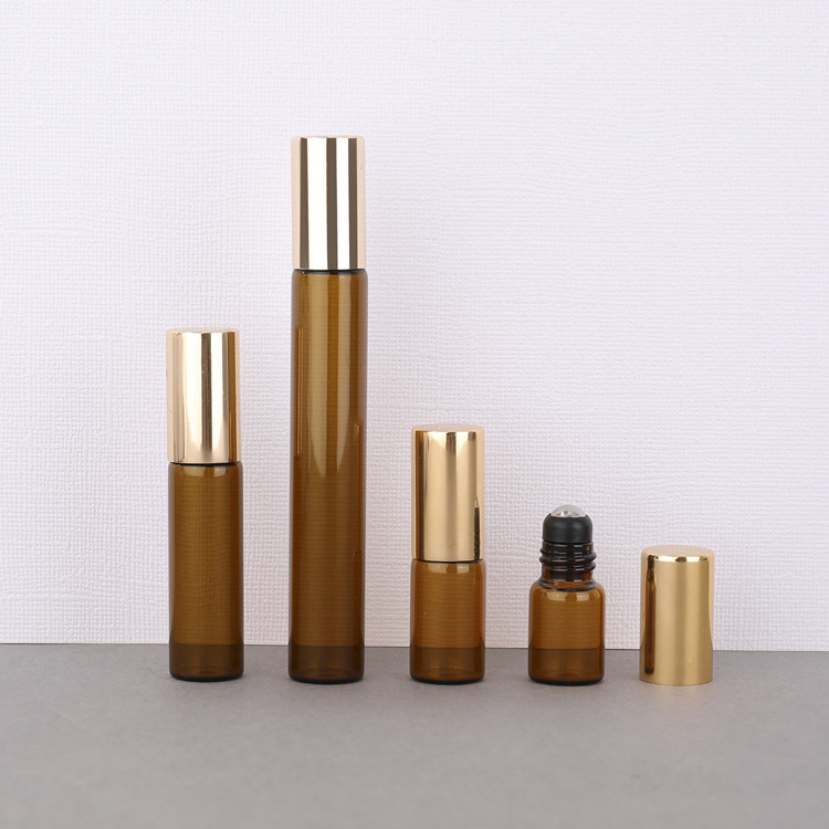 Glass Amber 2ml Roller Bottles 1ml 3ml 5ml 10ml Essential Oil Roller Bottles