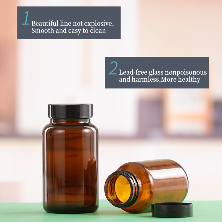 60ml amber glass pill bottles