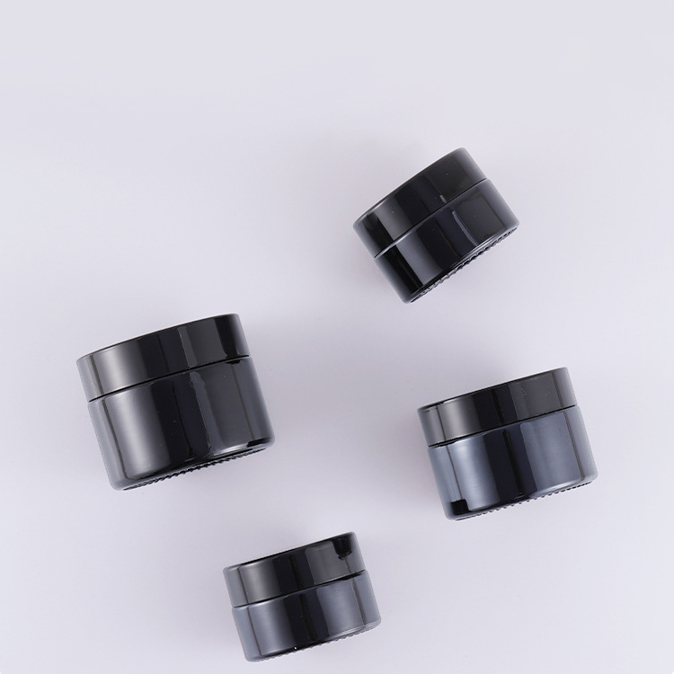 30g Black Face Cream Jar Manufacturer 50g 20g Small Glass Cosmetic Jars