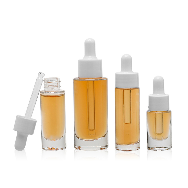 5ml 15ml Clear Square Dropper Bottles 30ml 10ml Glass Dropper Bottles Custom