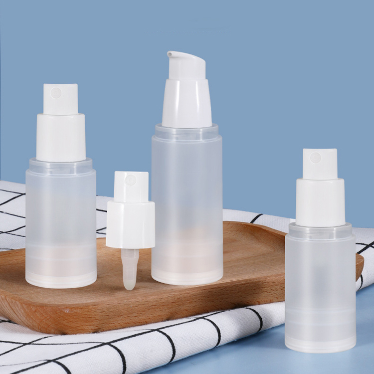 15ml 20ml 30ml 50ml 80ml 100ml Airless Clear Small Lotion Pump Bottle For Sale