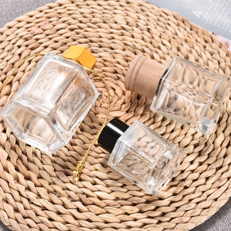 50g Glass Bottle Car Air Freshener 100ml Clear Car Perfume Empty Bottle Custom