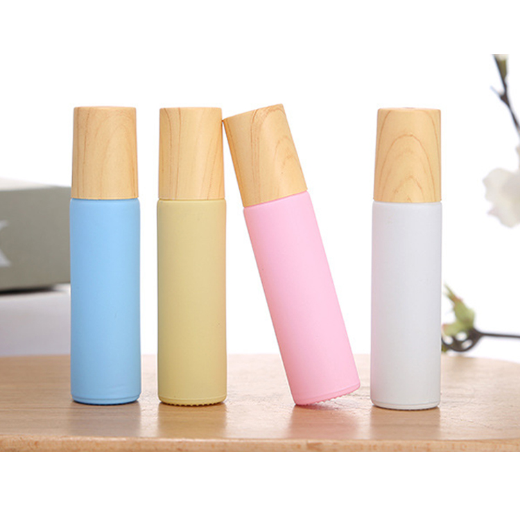 10ml Macaron Essential Roller Bottles Glass Empty Roll On Perfume Bottles Custom