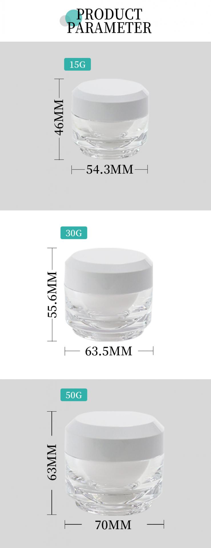 white Plastic Cosmetic Containers