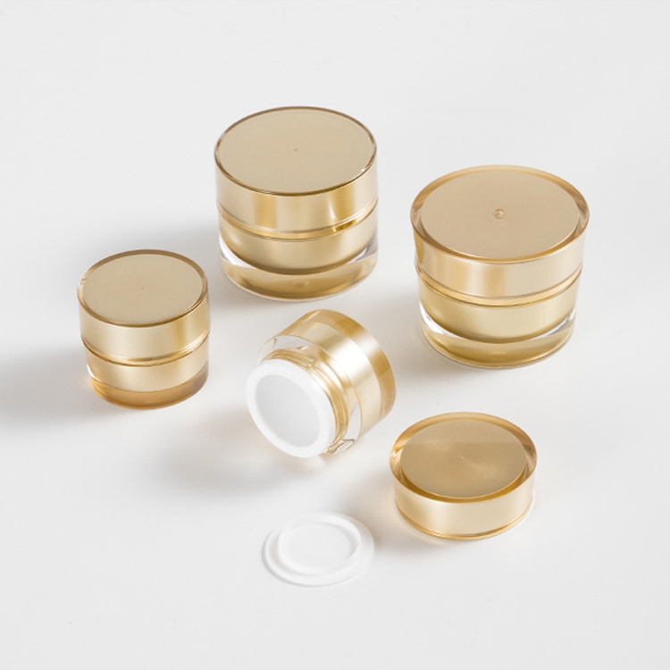 Gold 5g Mini Cosmetic Containers Sample Travel 10g Container Jar Plastic