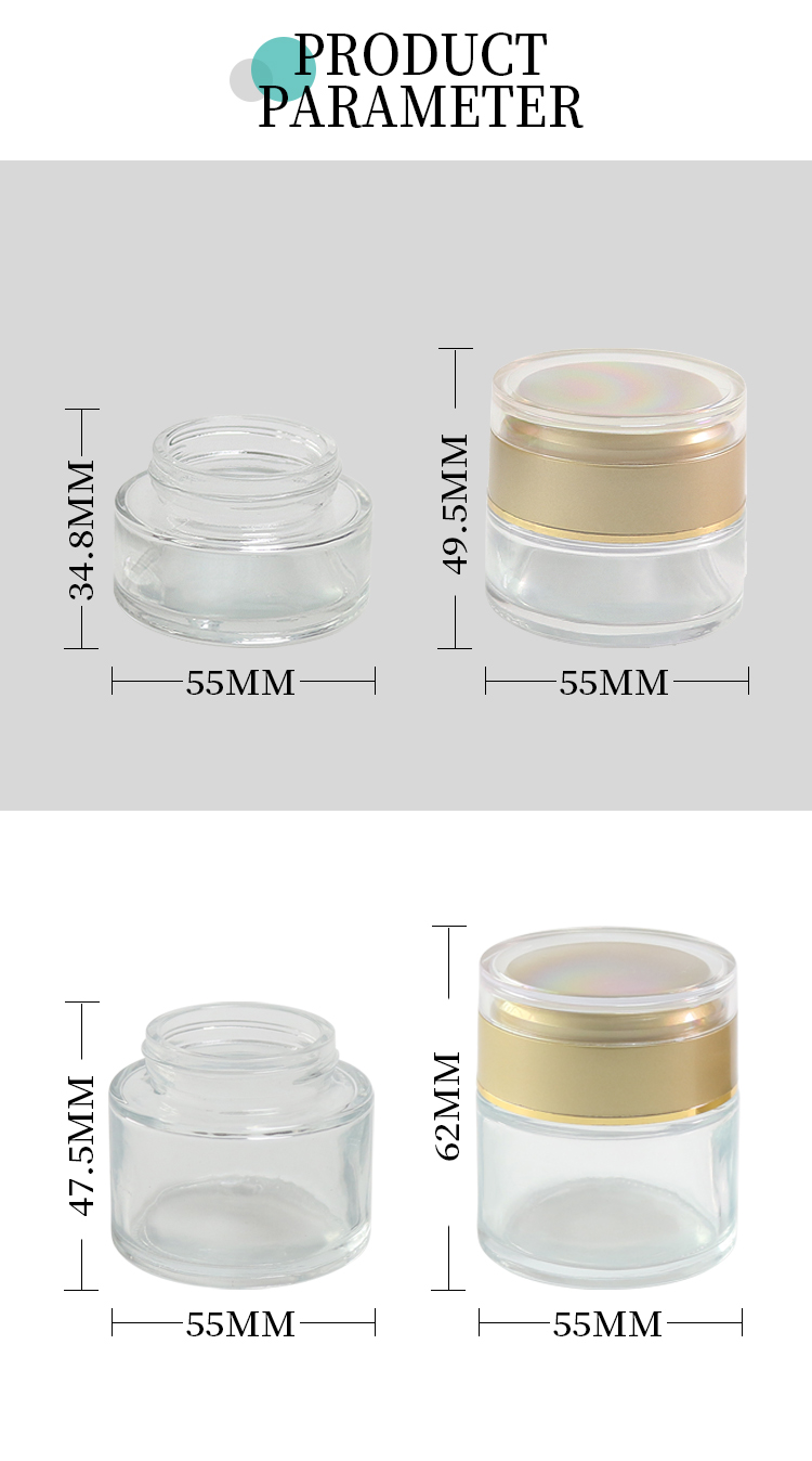 Glass Makeup Jars
