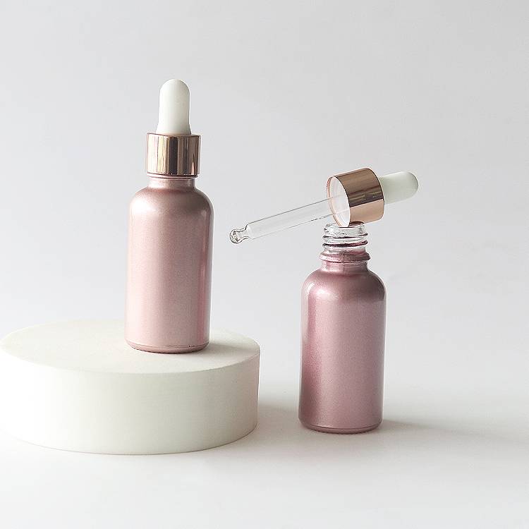 Wholesale Rose Gold  Oil Dropper Bottle, Luxury 30ML Pipette Bottle Custom