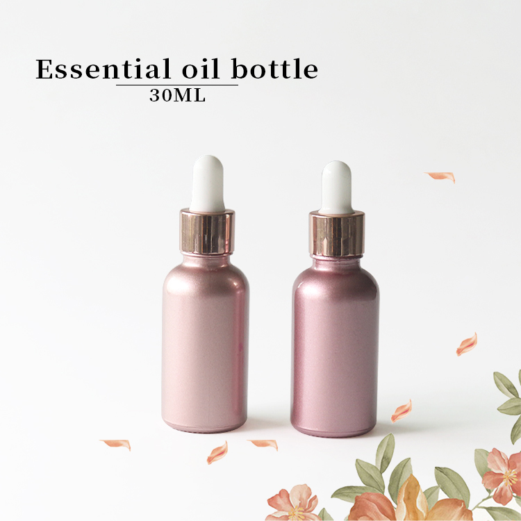 Wholesale Rose Gold  Oil Dropper Bottle, Luxury 30ML Pipette Bottle Custom