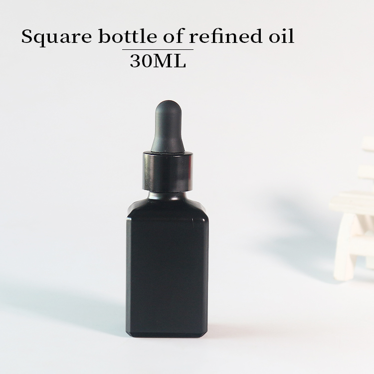 Wholesale Black 30ml Empty Dropper Bottles, Square Custom Dropper Bottles Stock