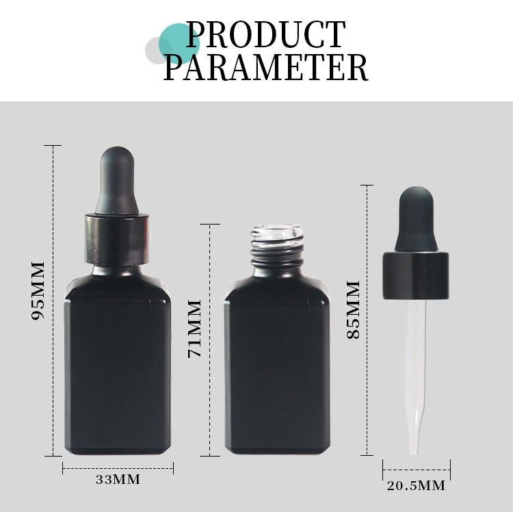 Black 30ml Empty Dropper Bottles