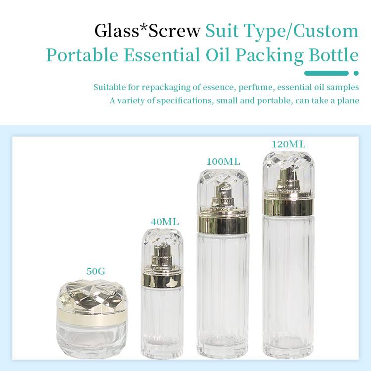 skincare bottle set