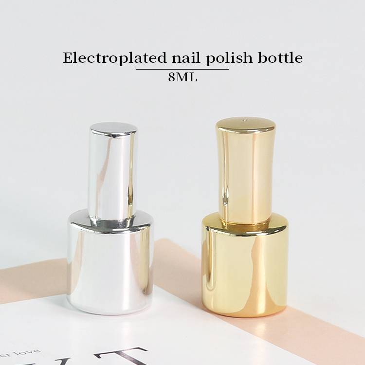 Custom Gold 8ml Nail Polish Bottle Silver Empty Gel Nail Polish Bottle wholesale