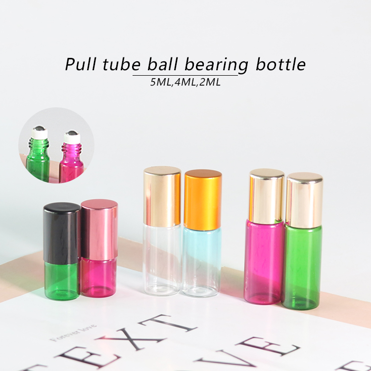 Stock Colored 2ml 4ml 5ml Roller Bottles, Glass Mini Roll On Bottles Wholesale