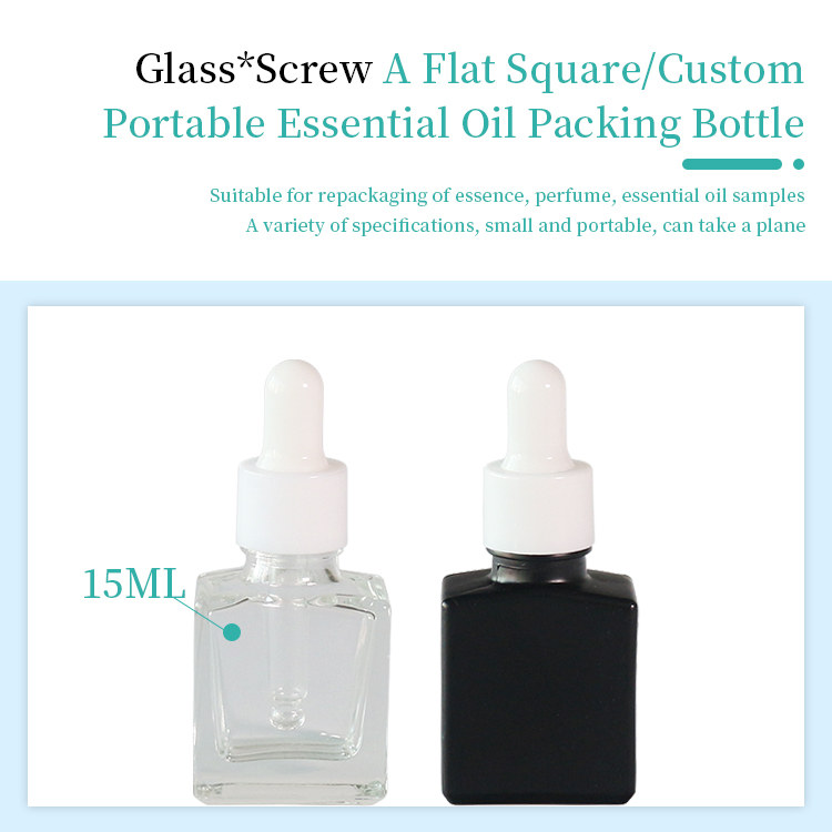 Square Glass Dropper Bottles