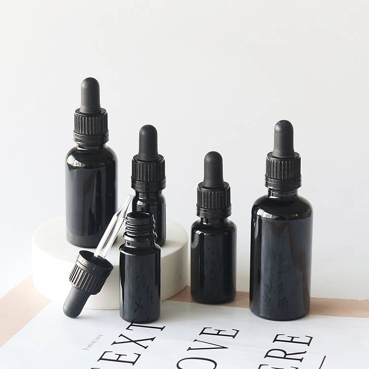 Wholesale Mini Black Glass Dropper Bottles, 5ml 10ml Tincture Dropper Bottles