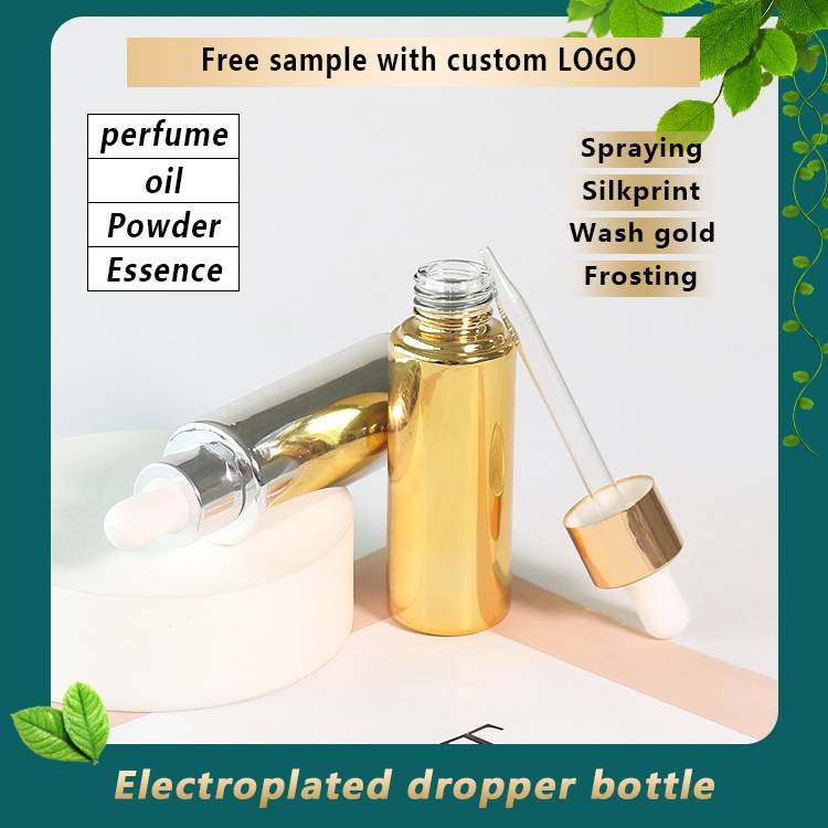 Gold 1 Oz Glass Dropper Bottles Wholesale