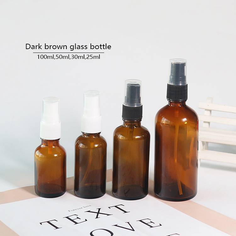 25ml 30ml 50ml 100ml Amber Glass Spray Bottle Glass Room Spray Bottles Wholesale