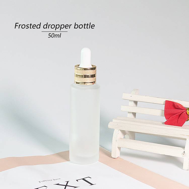 Frosted Dropper Bottles 50ml Dropper Bottles Wholesale With Gold Lid