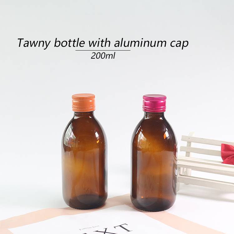 Wholesale 200ml Glass Amber Pill Bottles 200ml Amber Vitamin Bottle Custom