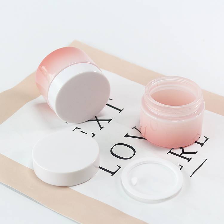 Round 50g Pink Cosmetic Containers Empty Cosmetic Jars Wholesale