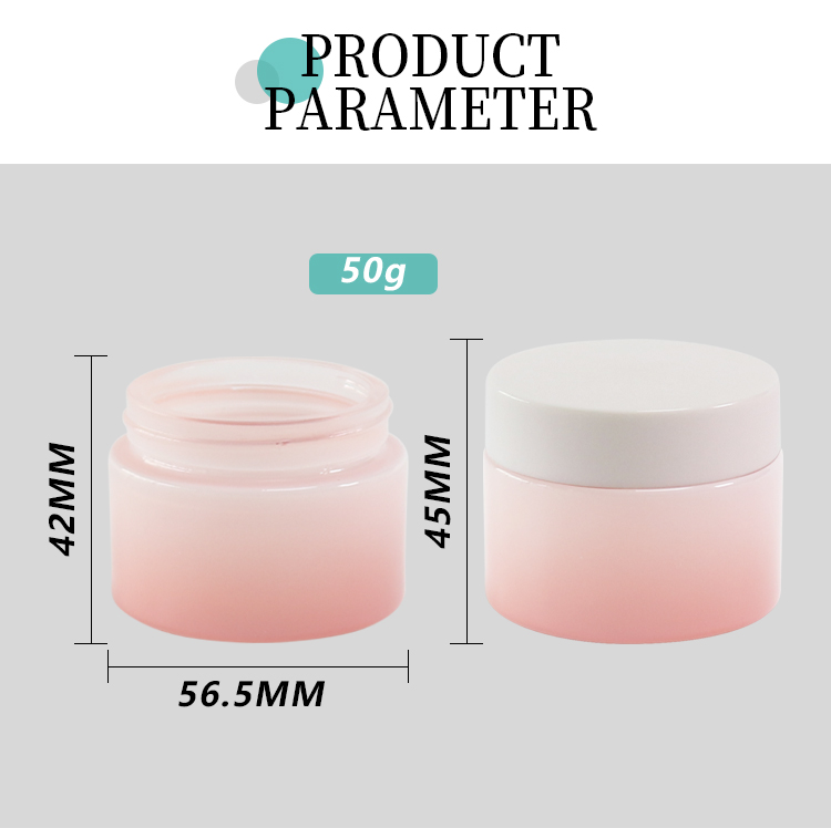 Round 50g Pink Cosmetic Containers