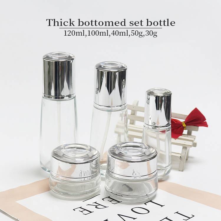 Luxury Sliver Cosmetic Bottles And Jars Wholesale Cosmetic Container Packaging