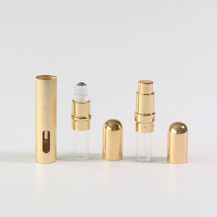 Wholesale gold Mini Perfume Bottles Empty 12ml Empty Glass Rollerball Bottles