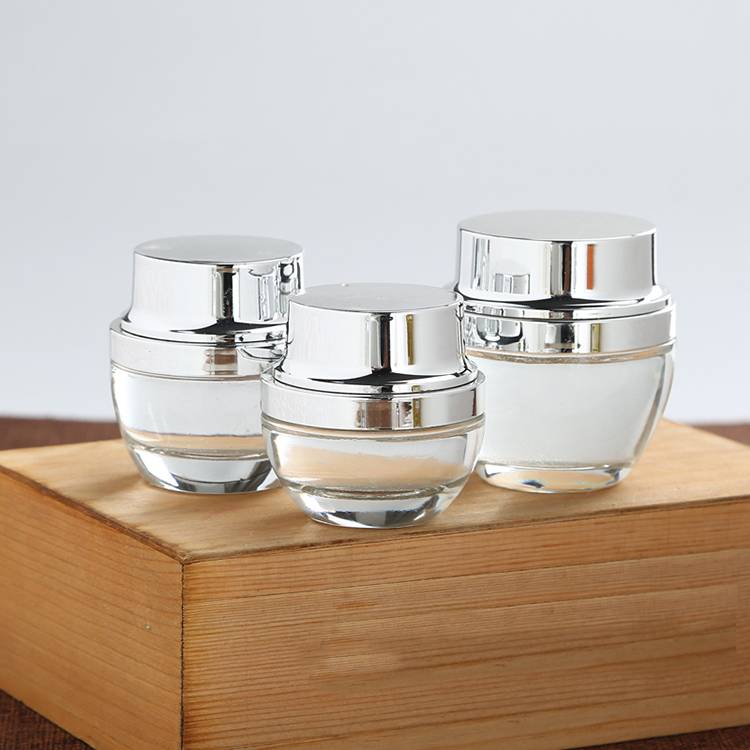 Cosmetic Container Packaging Set Cosmetic Bottles And Jars Sliver Wholesale