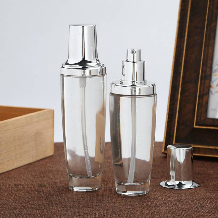 Cosmetic Container Packaging Set Cosmetic Bottles And Jars Sliver Wholesale