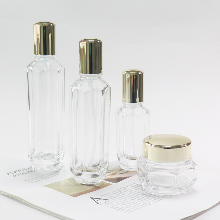 Custom Luxury Cosmetic Bottle Set 50g Face Cream Jars Wholesale