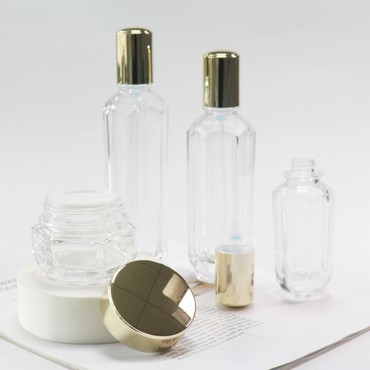 Custom Luxury Cosmetic Bottle Set 50g Face Cream Jars Wholesale