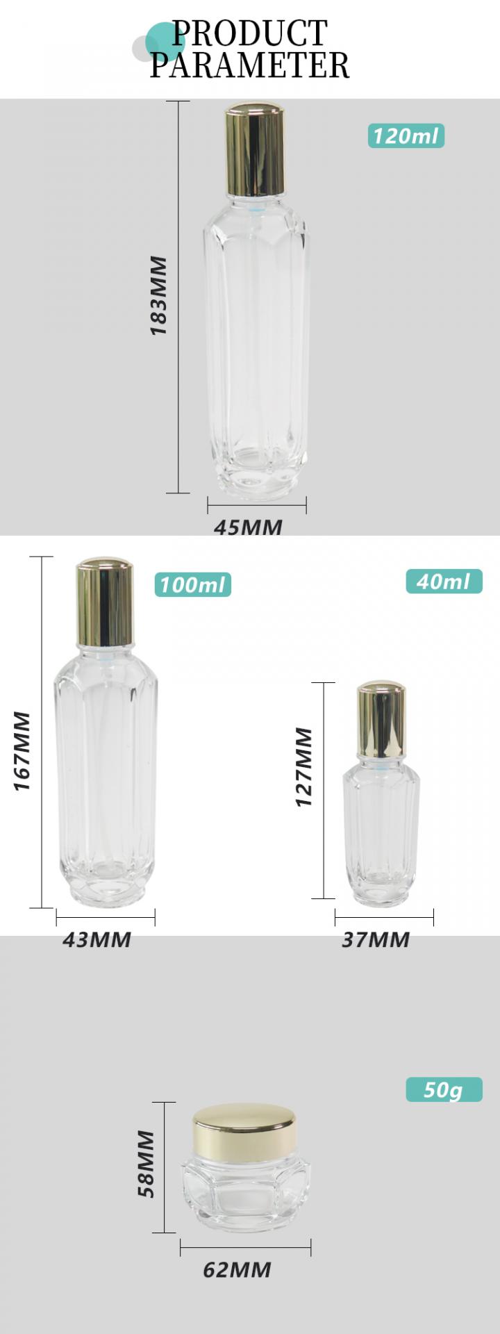 Custom Luxury Cosmetic Bottle Set