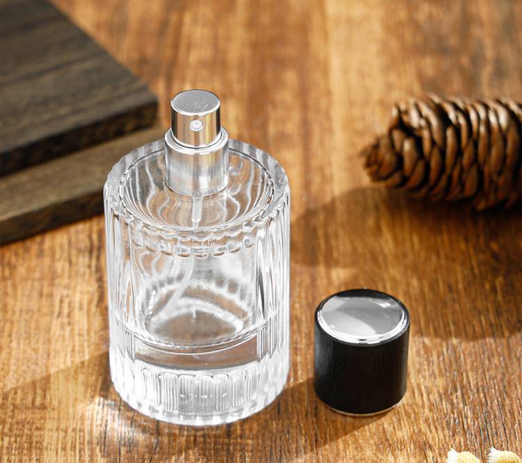 Stock 50ml Perfume Spray Bottles Wholesale Round Clear Travel Perfume Spray