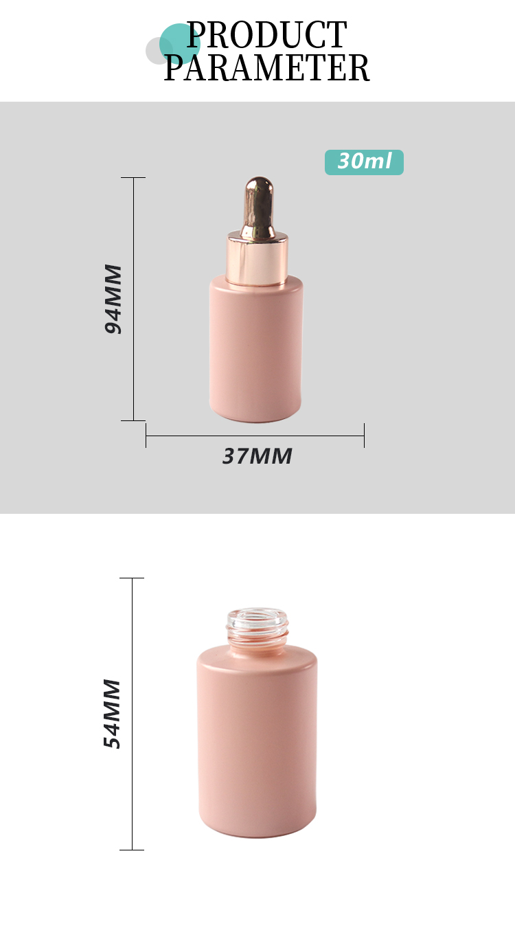 30ml Round Pink Serum Bottles