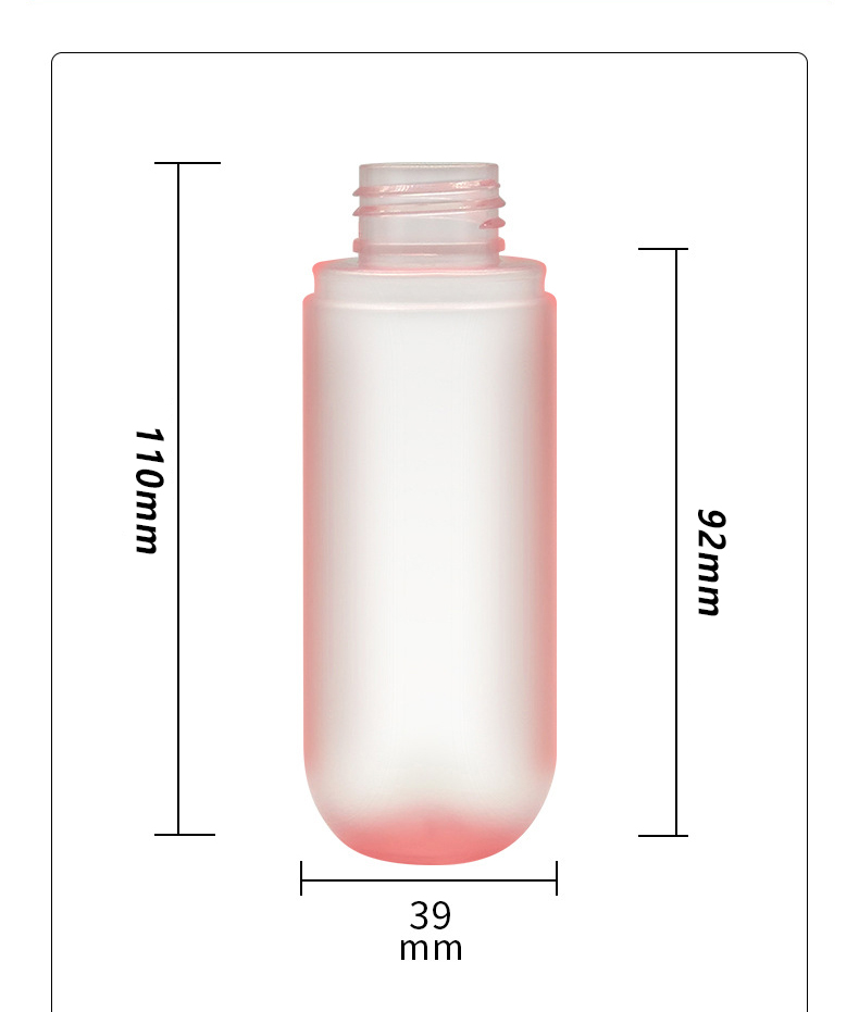 Plastic Frosted Empty Foundation Bottle Custom 80ml Empty Hand Cream Bottles