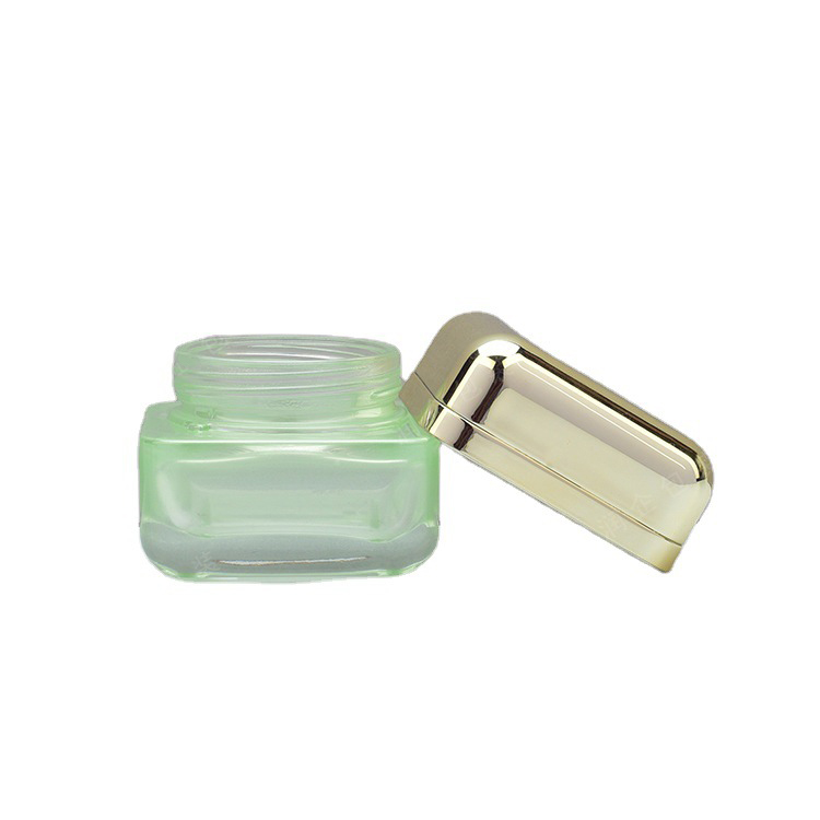 Wholesale Green Empty Makeup Containers, Skin Care Products In Glass Bottles