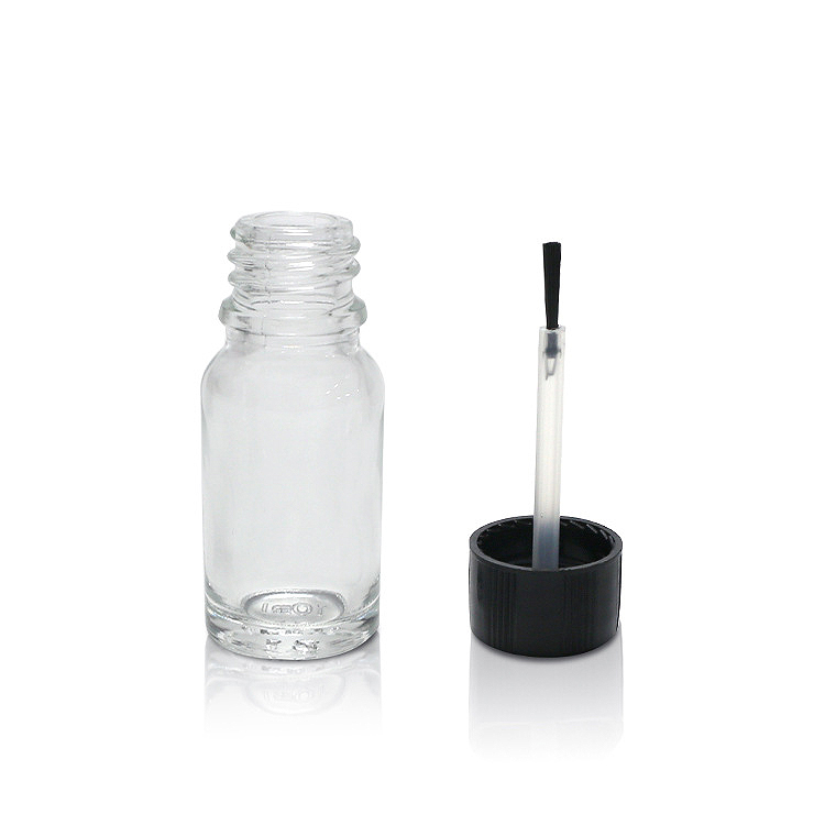 Wholesale 15ml Small Empty Nail Polish Bottles, Clear Round Nail Polish Bottles