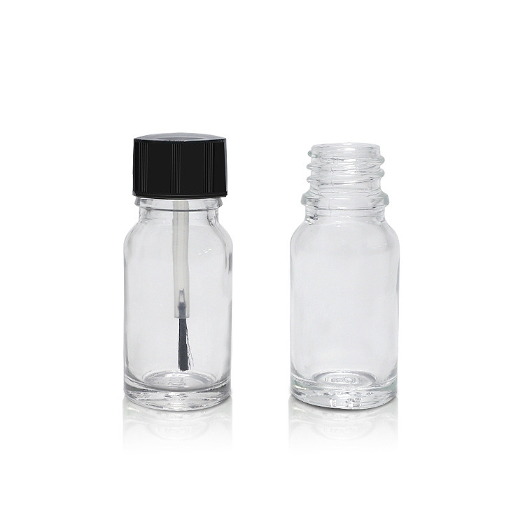 Wholesale 15ml Small Empty Nail Polish Bottles, Clear Round Nail Polish Bottles