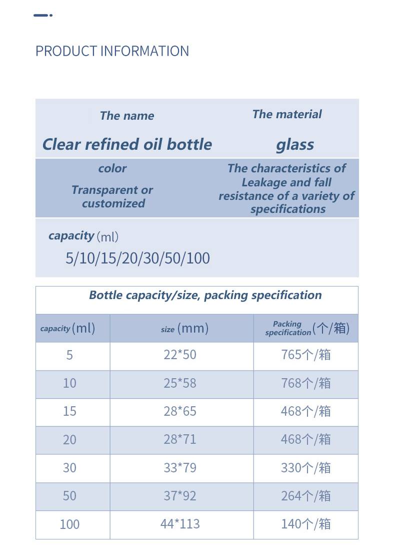 Wholesale Clear Essential Oil Storage Containers