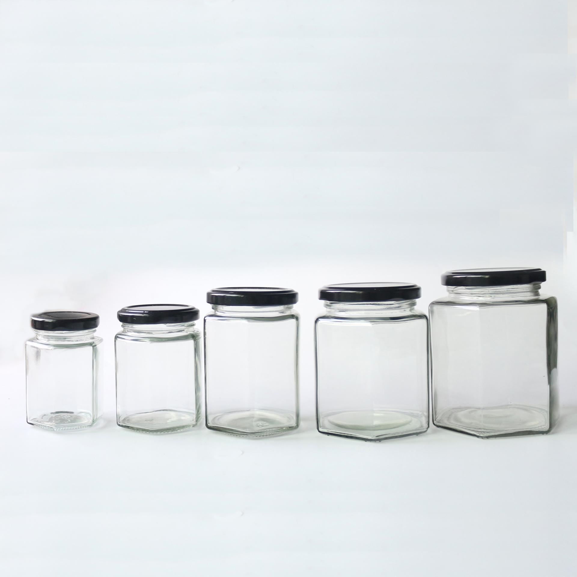 Stock Clear 100ml 180ml 280ml 380ml 500ml Honey Jars Honey Glass Jars Wholesale